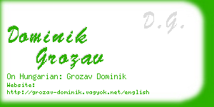 dominik grozav business card